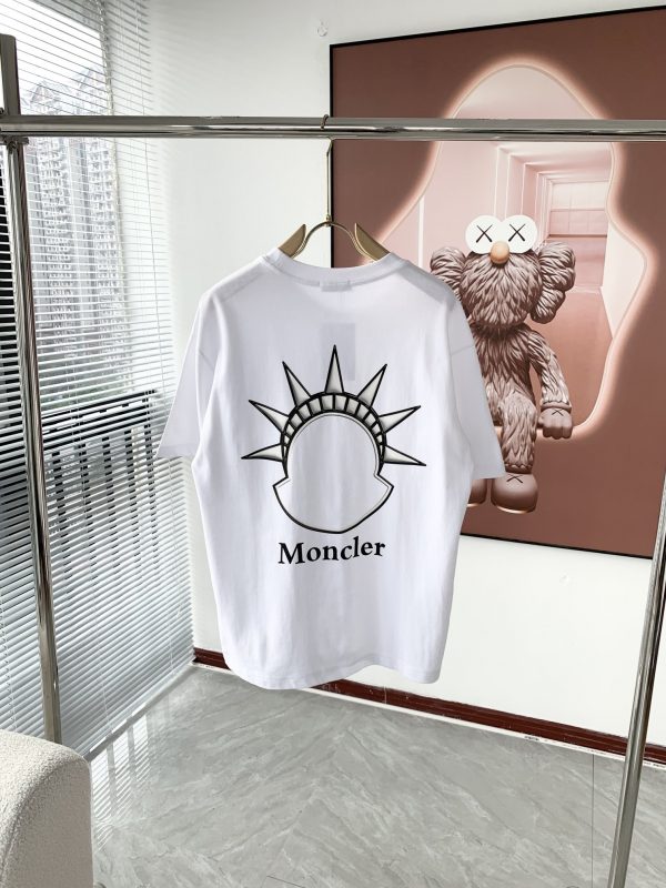 Moncler Mengjia 2023 spring and summer men and women same style ? couple models latest trade order short-sleeved T-shirt