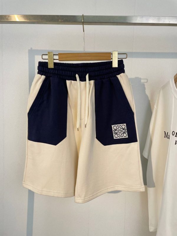 LOEWE# Exclusive custom weaving and dyeing pure cotton material with superb texture, front panel stitching pocket color matching embroidery