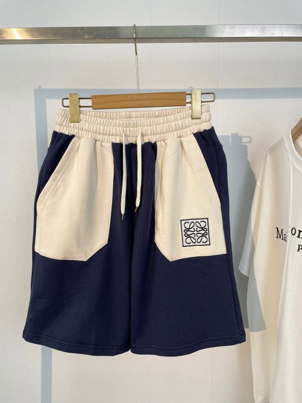 LOEWE# Exclusive custom weaving and dyeing pure cotton material with superb texture, front panel stitching pocket color matching embroidery