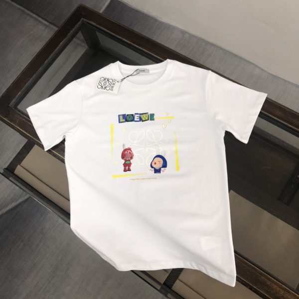 LOEWE 2023 new launch counter series cotton T-shirt! 260 grams of custom cotton, soft and comfortable fabric, new design inspiration