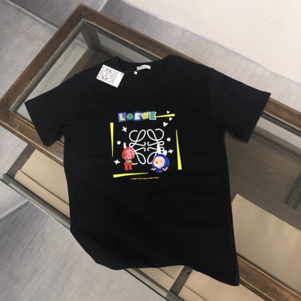 LOEWE 2023 new launch counter series cotton T-shirt! 260 grams of custom cotton, the fabric is soft and comfortable