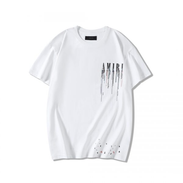 AMIRI 22SS graffiti letter splash ink short sleeve T