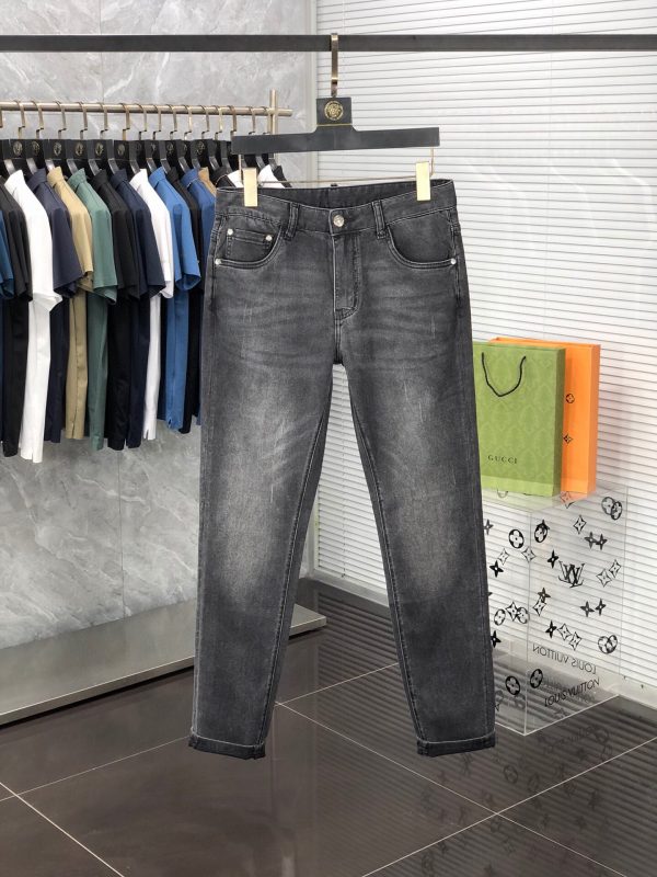 YSL 2023 spring and summer new style classic design original single men's fashion casual jeans, straight fashion casual pants look slim! Customers supply high-grade imported primary color fabrics