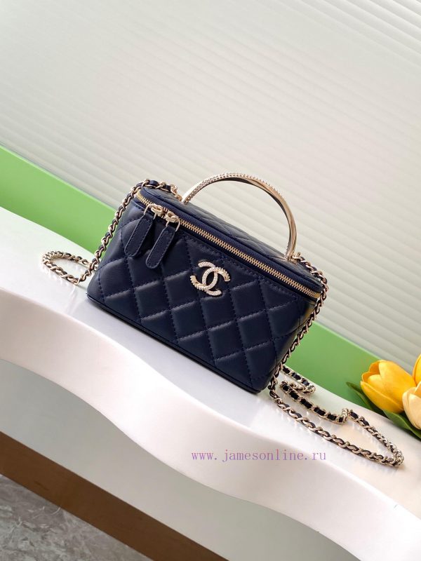 τουτρα coco chanel τσαντα | Chanel Bag 24K Limited Edition Diamond Handle Long Box Bag Makeup Slant Cross Bag with Diamo 7qznrvws | τσάντα μαύρη τύπου chanel