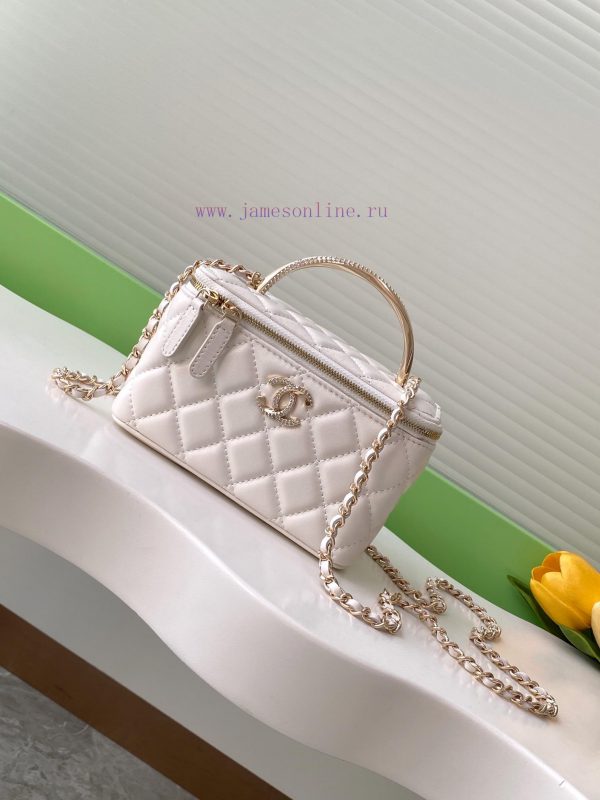 τσαντεσ ωμου τυπου chanel | Chanel Bag 24K Limited Edition Diamond Handle Long Box Bag Makeup Slant Cross Bag with Diamo 8nat874t | μικρη τσαντα chanel